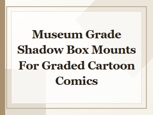 Museum Grade Shadow Box Mounts for Graded Cartoon Comics